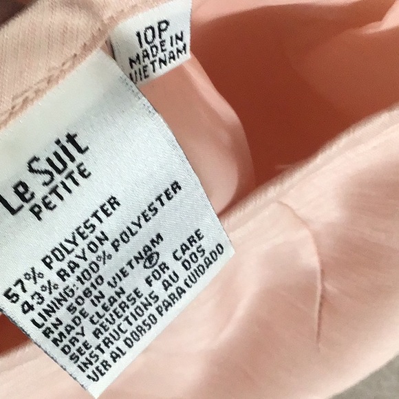 LeSuit Peach Shatung Suit Sz 10P - Picture 4 of 4